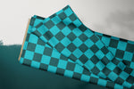 Lade das Bild in den Galerie-Viewer, Supersoft Premium Jersey "Chill Time" boy Karo teal 0,5 m
