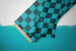 Lade das Bild in den Galerie-Viewer, Supersoft Premium Jersey "Chill Time" boy Karo teal 0,5 m
