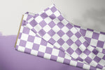 Lade das Bild in den Galerie-Viewer, Supersoft Premium Jersey "Chill Time" girl Karo lila 0,5 m
