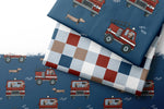 Lade das Bild in den Galerie-Viewer, Supersoft Premium BIO French Terry "Dackel Tatütata" Pixel Kombi 0,4 m Rest
