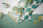 Lade das Bild in den Galerie-Viewer, Supersoft Premium BIO Jersey "Dino Surfing" chess groß 0,85 m Rest
