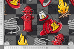 Lade das Bild in den Galerie-Viewer, Supersoft Premium BIO French Terry "Firetime" karo groß 0,5 m
