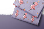 Lade das Bild in den Galerie-Viewer, Supersoft Premium Frottee Jersey "Flamingochen" groß 0,5 m
