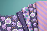Lade das Bild in den Galerie-Viewer, Design "Flowerbabys" lila
