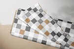 Lade das Bild in den Galerie-Viewer, Supersoft Premium BIO French Terry "Footballs" beige Pixel 0,5 m
