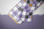 Lade das Bild in den Galerie-Viewer, Supersoft Premium BIO French Terry "Footballs" purple Pixel 0,5 m
