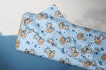 Lade das Bild in den Galerie-Viewer, Supersoft Premium BIO Jersey "Heidelbeerkätzchen" sky klein 0,5 m
