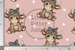 Lade das Bild in den Galerie-Viewer, Supersoft Premium Frottee Jersey "Highland Cowi" Girl groß 0,5 m
