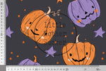 Lade das Bild in den Galerie-Viewer, Supersoft Premium BIO French Terry "Kürbis Scratch" groß 0,5 m
