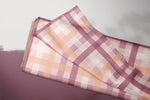Lade das Bild in den Galerie-Viewer, Supersoft Premium BIO French Terry "Kürbiswiese" mauve Gingham 0,5 m
