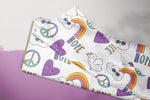 Lade das Bild in den Galerie-Viewer, Supersoft Premium Jersey "Love and Peace" groß 0,5 m
