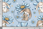 Lade das Bild in den Galerie-Viewer, Design "Margeritenhäschen" blau 0,5 m
