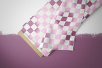 Lade das Bild in den Galerie-Viewer, Supersoft Premium BIO French Terry "Marshies" pink Chess Kombi klein 0,5 m
