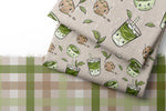 Lade das Bild in den Galerie-Viewer, Supersoft Premium BIO Jersey "Matcha Lover" groß 0,7 m Rest
