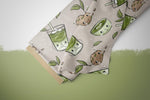 Lade das Bild in den Galerie-Viewer, Supersoft Premium BIO Jersey "Matcha Lover" groß 0,7 m Rest
