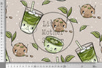 Lade das Bild in den Galerie-Viewer, Supersoft Premium BIO Jersey "Matcha Lover" groß 0,7 m Rest
