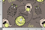 Lade das Bild in den Galerie-Viewer, Supersoft Premium BIO French Terry "Mini Monster Grün" groß 0,5 m
