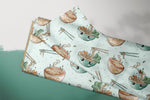 Lade das Bild in den Galerie-Viewer, Supersoft Premium BIO French Terry "Ramen" mint groß 0,5 m
