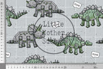 Lade das Bild in den Galerie-Viewer, Supersoft Premium French Terry "Robo Saurier" grid groß 0,5 m

