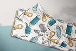 Lade das Bild in den Galerie-Viewer, Supersoft Premium BIO French Terry "ABCDEFG" Schreibzeug Teal groß 0,5 m

