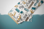 Lade das Bild in den Galerie-Viewer, Design "ABCDEFG" Schreibzeug Teal COLLECTION 0,5 m
