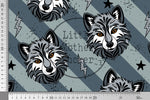 Lade das Bild in den Galerie-Viewer, Supersoft Premium BIO French Terry "Wolf Roar" Wolf groß 0,5 m
