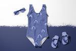 Lade das Bild in den Galerie-Viewer, Webware für Bermudashorts "Arc en ciel" Navy Collection 0,5 m
