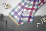 Lade das Bild in den Galerie-Viewer, Supersoft Premium French Terry "LMS Gingham" Iris 0,5 m
