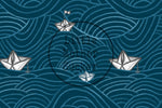 Lade das Bild in den Galerie-Viewer, Webware für Bermudashorts "Papierboote 2.0" COLLECTION
