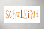 Lade das Bild in den Galerie-Viewer, Kunstleder Patch "Schulkind" orange 7,2 x 3,5 cm
