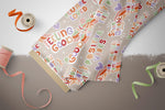 Lade das Bild in den Galerie-Viewer, Supersoft Premium BIO Jersey "Positive Vibes" beige klein 0,5 m
