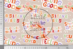 Lade das Bild in den Galerie-Viewer, Supersoft Premium BIO Jersey "Positive Vibes" beige klein 0,5 m
