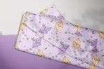 Lade das Bild in den Galerie-Viewer, Supersoft Premium BIO French Terry "Flugdrache" lila klein 0,5 m
