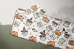 Lade das Bild in den Galerie-Viewer, Supersoft Premium BIO French Terry "Halloween Friends" klein 0,5 m
