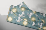 Lade das Bild in den Galerie-Viewer, Supersoft Premium BIO French Terry "Wolfie and Moon" groß 0,5 m
