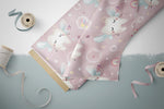 Lade das Bild in den Galerie-Viewer, Frottee Jersey "Zahnfee" old rose 0,5 m Lager
