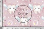 Lade das Bild in den Galerie-Viewer, Frottee Jersey "Zahnfee" old rose 0,5 m Lager
