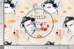 Lade das Bild in den Galerie-Viewer, Webware für Bermudashorts "Pirate Shark" COLLECTION 0,5 m
