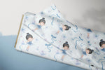 Lade das Bild in den Galerie-Viewer, Supersoft Premium Jersey "Pretty Little Ballerina" schwarz groß 0,5 m
