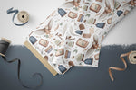 Lade das Bild in den Galerie-Viewer, Frottee Jersey "Briefeule" COLLECTION 0,5 m
