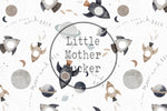 Lade das Bild in den Galerie-Viewer, Frottee Jersey "To the moon" white 0,5 m

