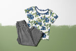 Lade das Bild in den Galerie-Viewer, Frottee Jersey "Blueberries" COLLECTION 0,5 m
