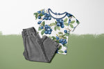Lade das Bild in den Galerie-Viewer, Frottee Jersey "Blueberries" COLLECTION 0,5 m
