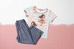 Lade das Bild in den Galerie-Viewer, Frottee Jersey "Rainbow Ballerina" COLLECTION
