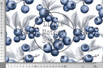 Lade das Bild in den Galerie-Viewer, Frottee Jersey "Sketched Blueberries" COLLECTION 0,5 m

