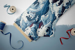 Lade das Bild in den Galerie-Viewer, Frottee Jersey "The Great Wave" 0,5 m
