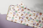 Lade das Bild in den Galerie-Viewer, Supersoft Premium BIO Jersey "Ice Cream Pop" Eis beige 0,5 m
