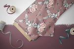 Lade das Bild in den Galerie-Viewer, Supersoft Premium French Terry "Rosie Rabbit" dusky rose solid 0,5 m
