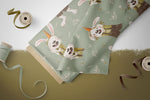 Lade das Bild in den Galerie-Viewer, Supersoft Premium French Terry "Einhorn Hase" Hase 0,5 m B-Ware
