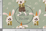 Lade das Bild in den Galerie-Viewer, Supersoft Premium French Terry "Einhorn Hase" Hase 0,5 m B-Ware
